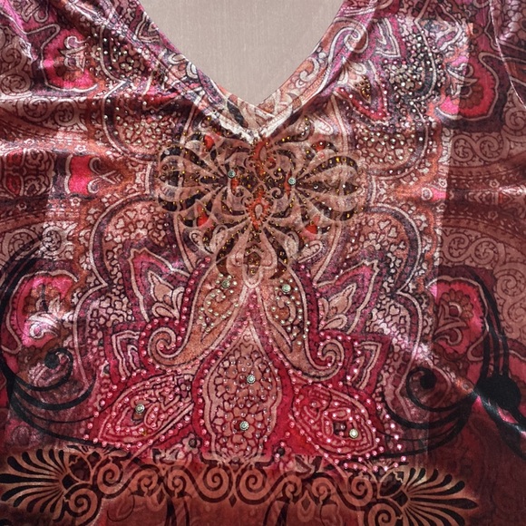 Christopher & Banks Velvet Velour Patterned Blouse - Picture 5 of 9